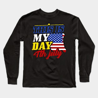 America Shirt 4th of July Patriotic T-shirt holiday Long Sleeve T-Shirt